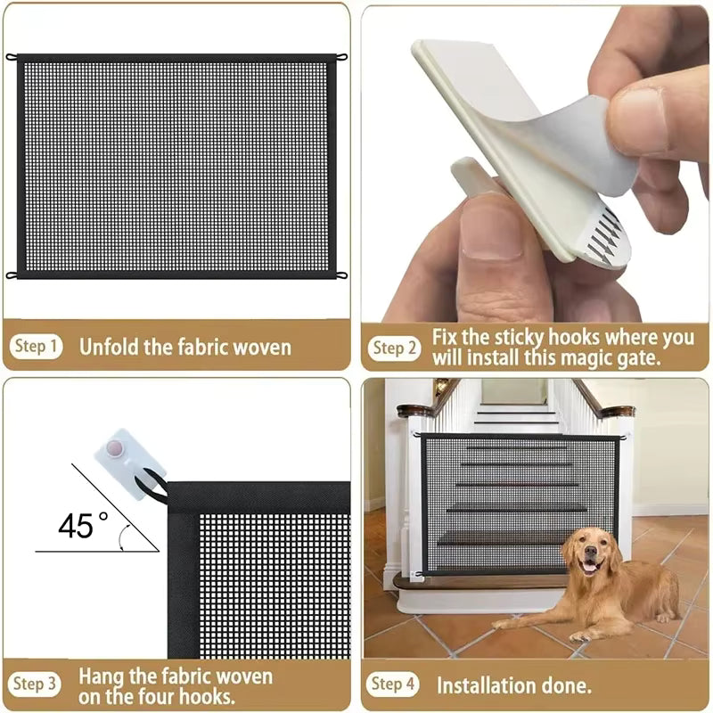 Vuxi Pets Folding Mesh Dog Safety Barrier