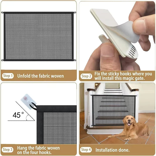 Vuxi Pets Folding Mesh Dog Safety Barrier